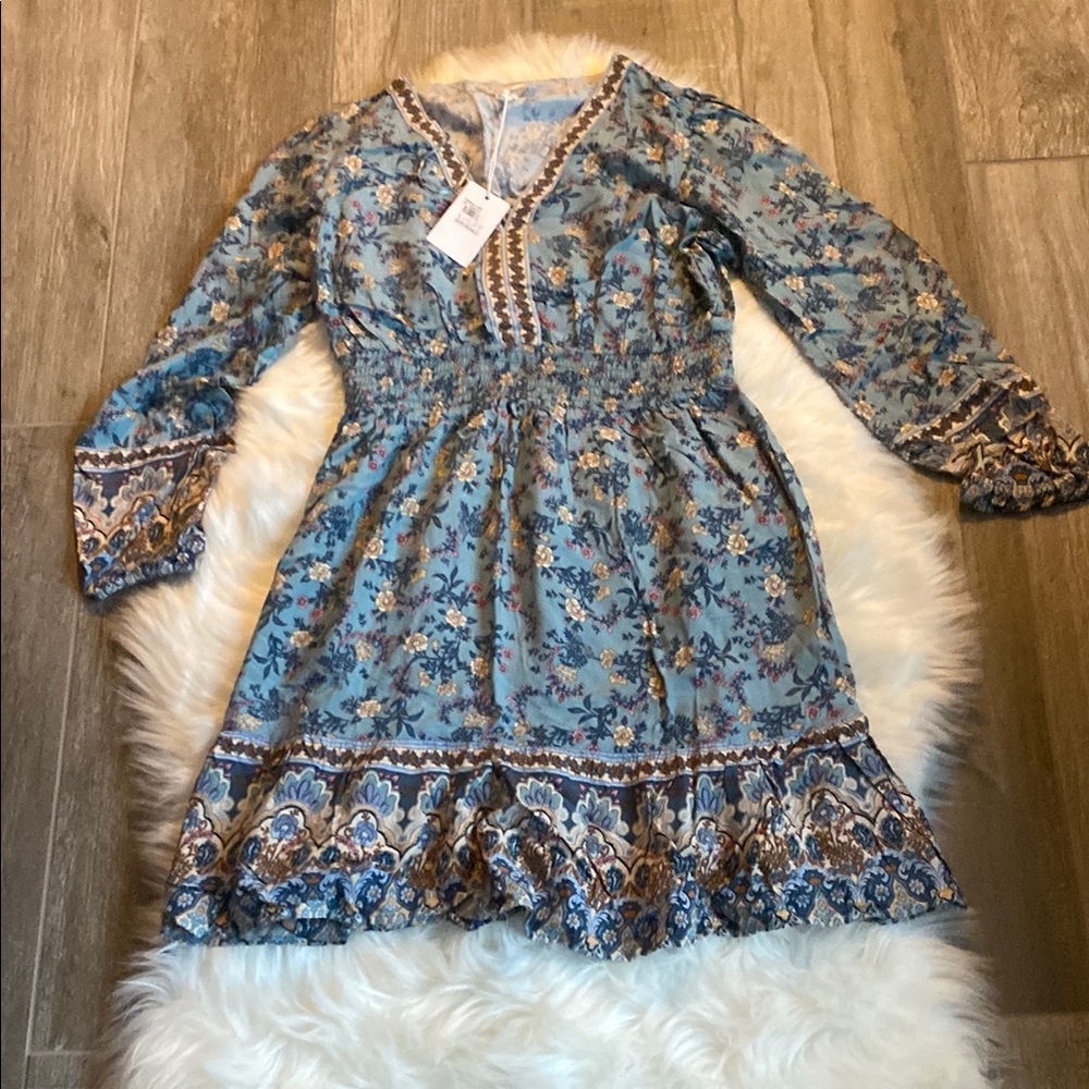 Floral Blue Dress